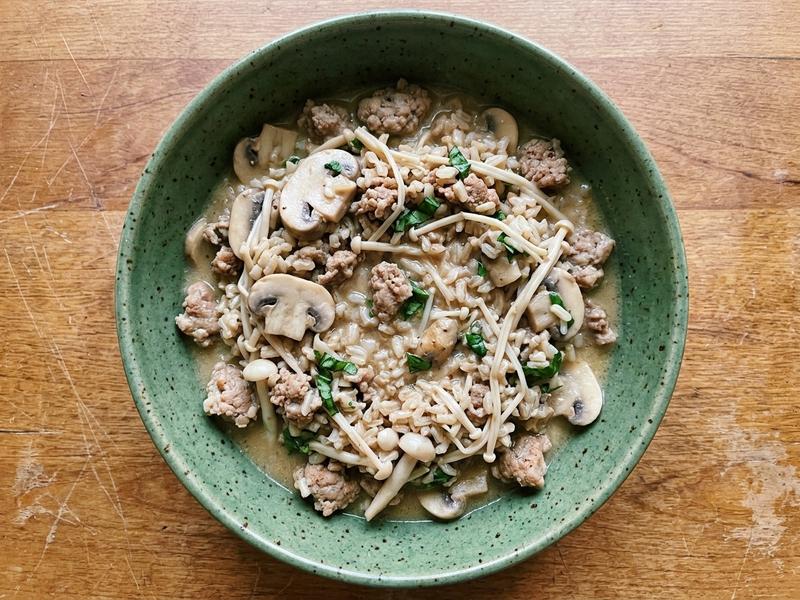 Turkey and Mushroom with Brown Rice