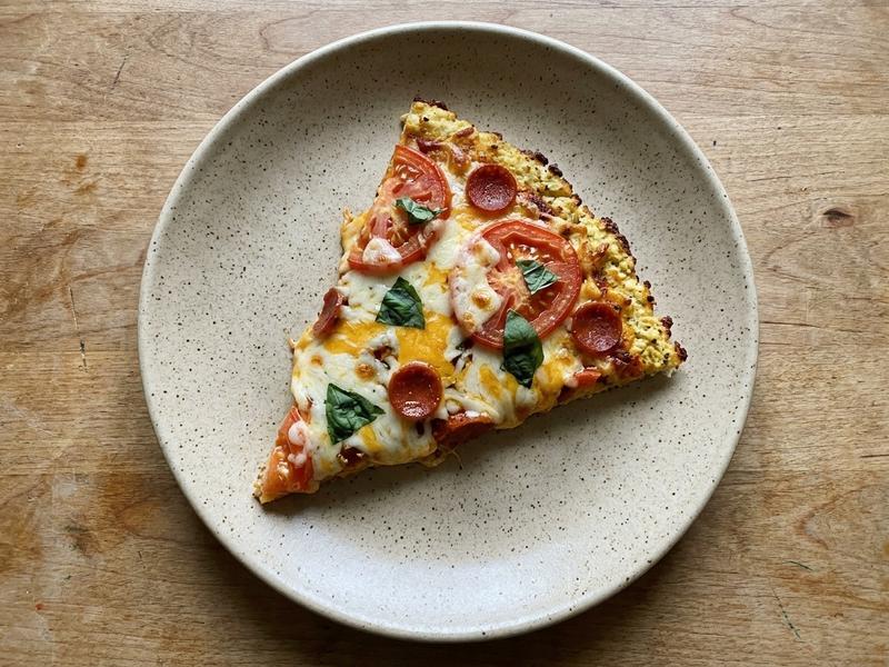 Basil Tomato Cauliflower Pizza