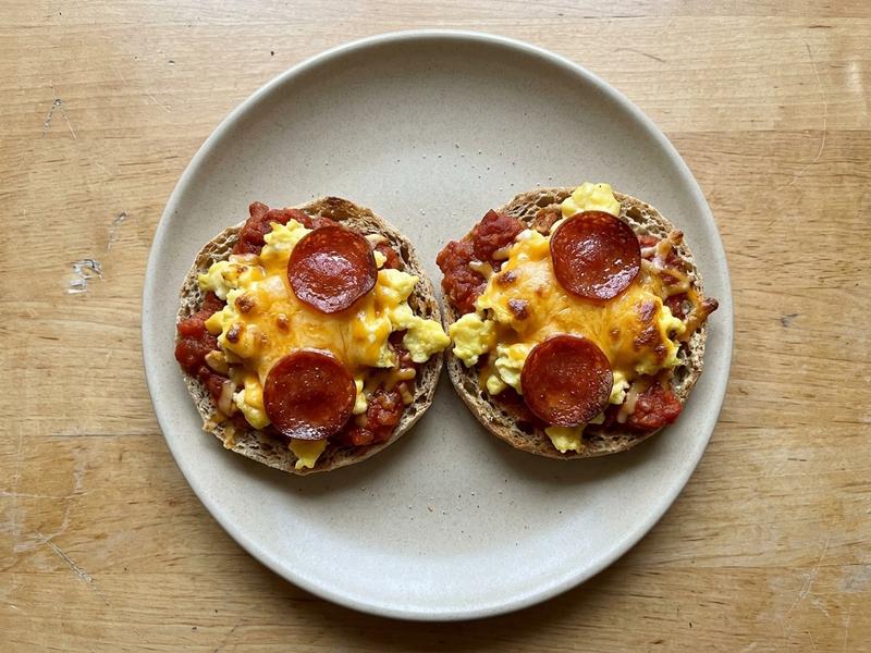 Breakfast Mini Pizzas