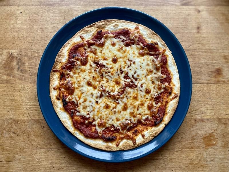 Tortilla Cheese Pizza