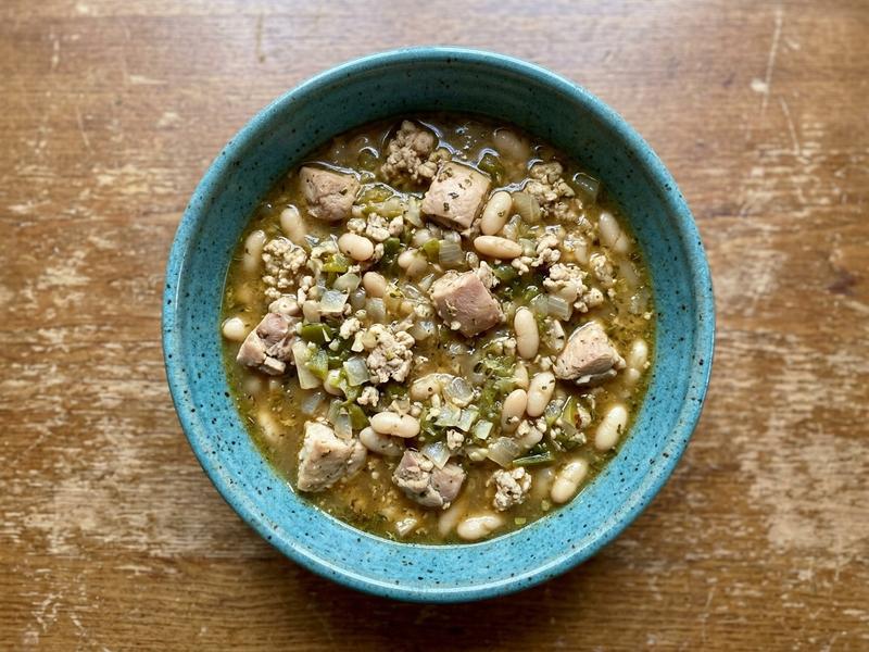 Chicken Thighs and White Bean Chili