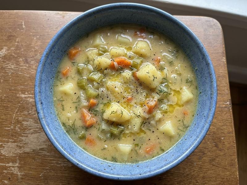 Chunky Potato Soup with Dill