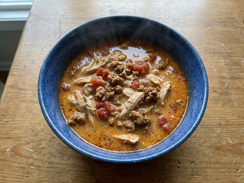 Keto Slow Cooker Chorizo Chicken Soup