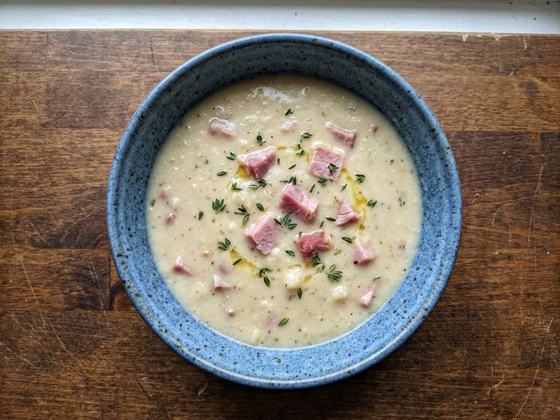 Low Carb Cauliflower & Ham Soup