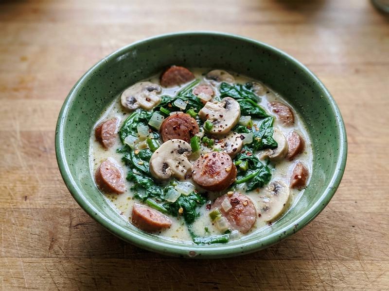 Low Carb Crockpot Sausage Soup