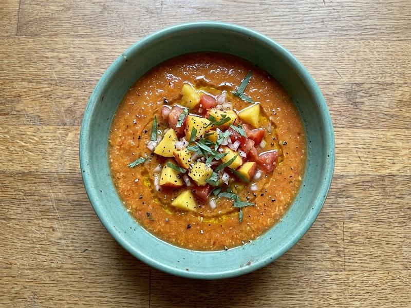 Peach and Tomato Gazpacho