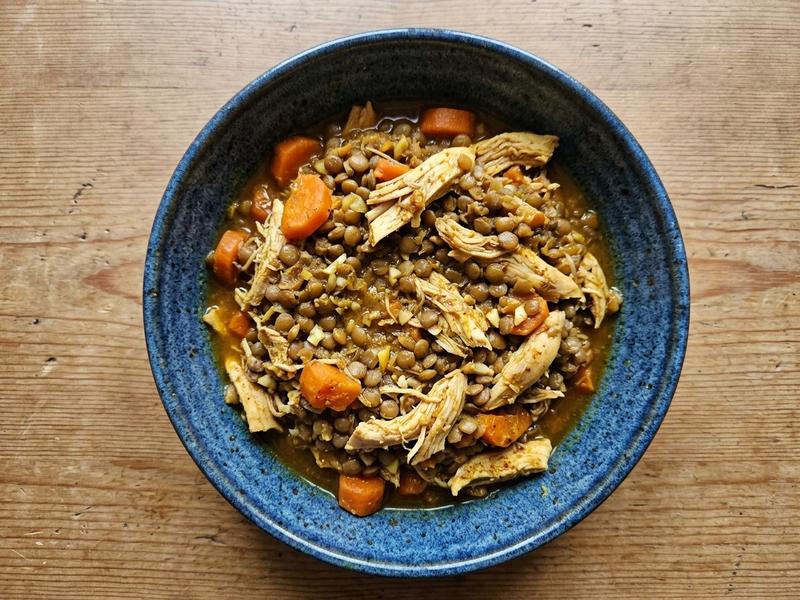 Slow Cooker Moroccan Chicken and Lentils