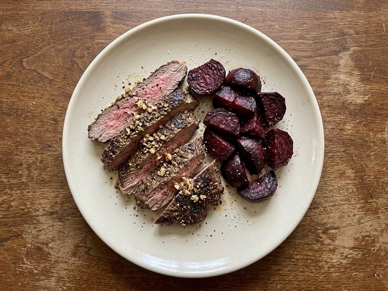 Flank Steak and Beets