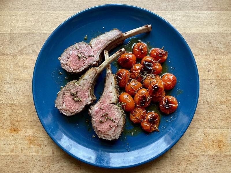 Rack of Lamb and Cherry Tomatoes