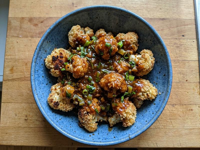 Baked Cauliflower Manchurian