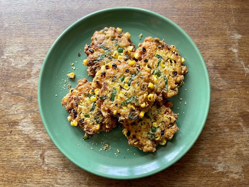 Basil Jalapeno Corn Fritter