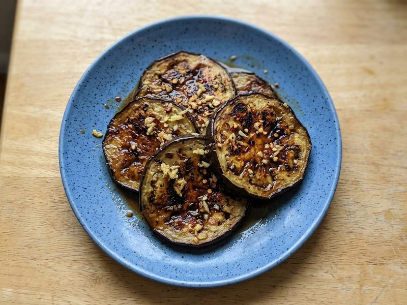 Broiled, Marinated Eggplant