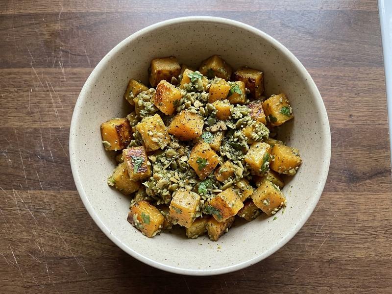 Butternut Squash with Pumpkin-Seed Pesto