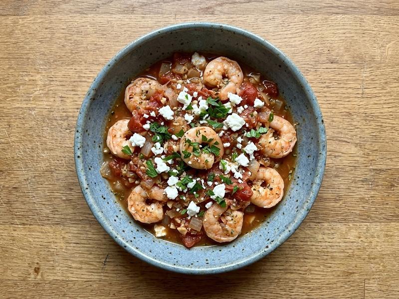 Shrimp and Feta Stew