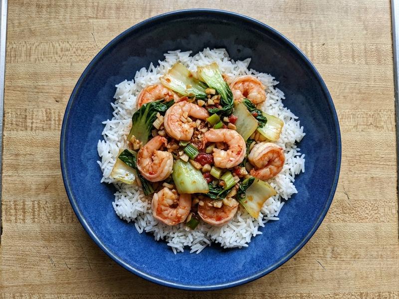 Shrimp with Pak Choi & Basmati Rice