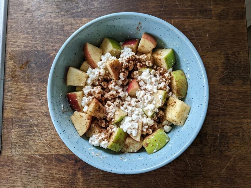 Apple, Cottage Cheese, and Cinnamon