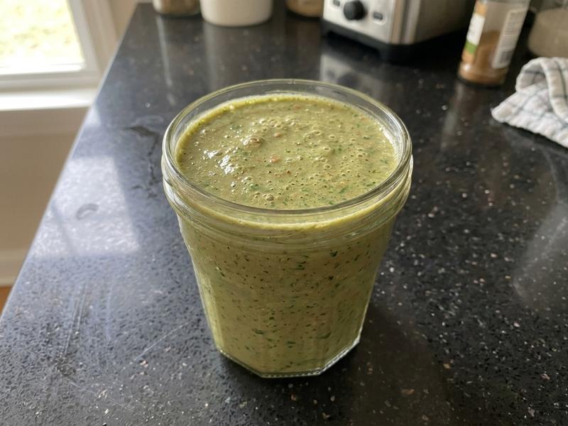 Peanut Butter, Spinach, and Kale Smoothie