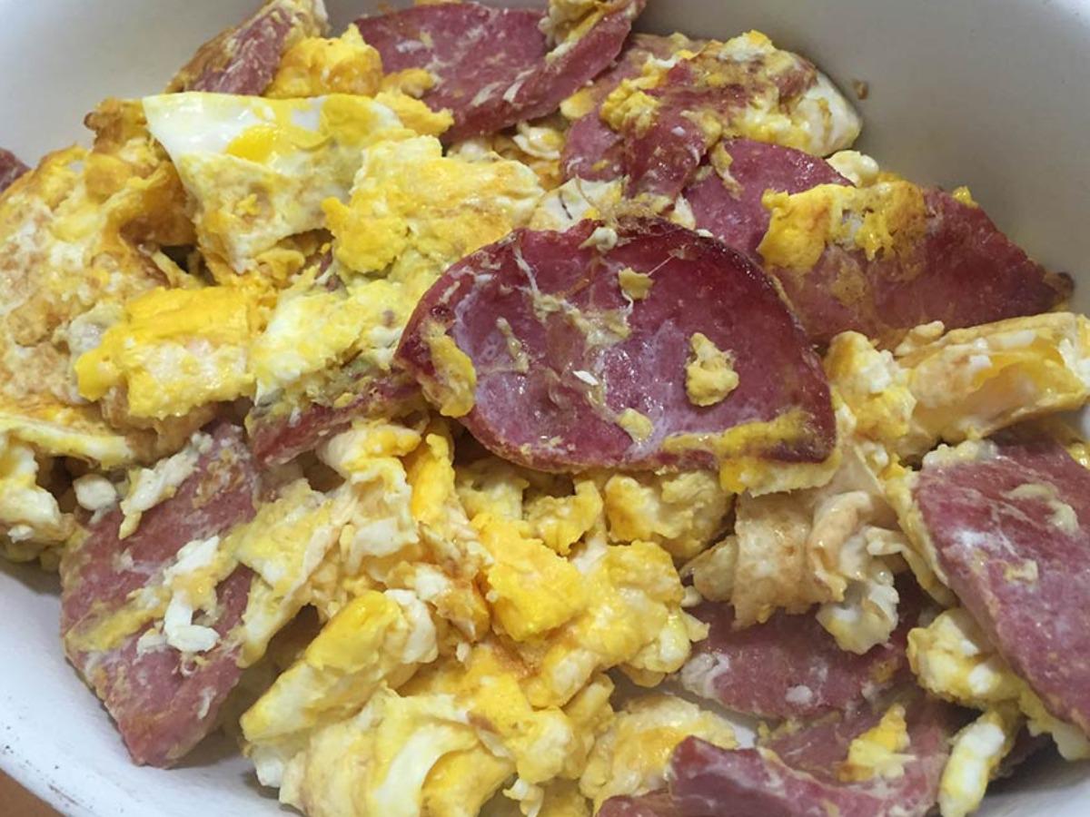 Scrambled Eggs and Fried Salami Recipe and Nutrition Eat This Much