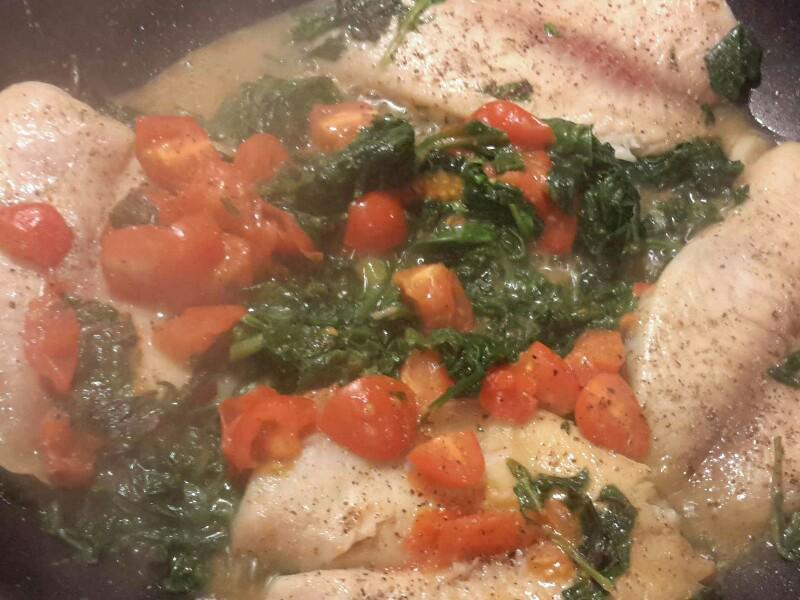 Tilapia with Kale and Tomato Recipe and Nutrition Eat This Much