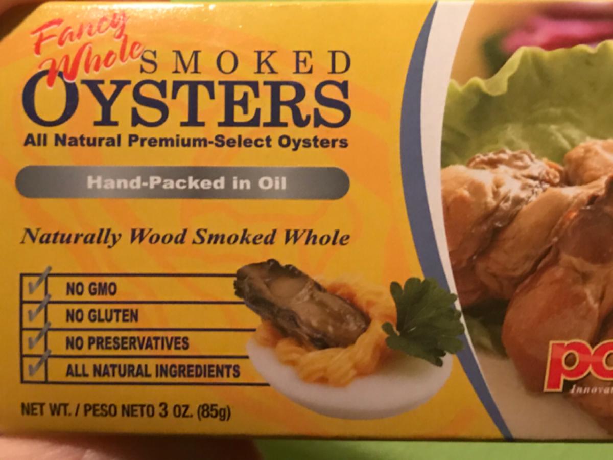 Fancy Whole Smoked Oysters, in Cottonseed Oil, Salt Added Nutrition