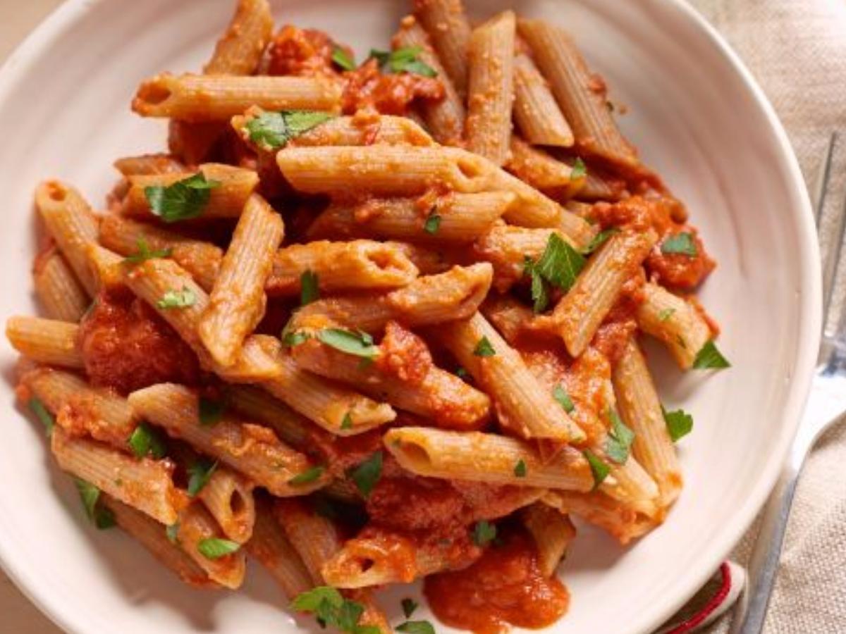 Lightened Up Penne alla Vodka Recipe and Nutrition Eat This Much