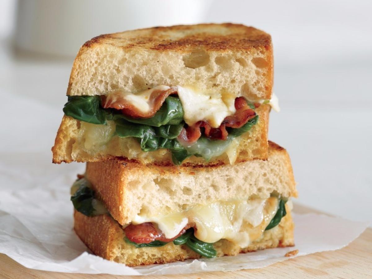 Garlicky Bacon and Spinach Grilled Cheese Recipe and Nutrition Eat This Much