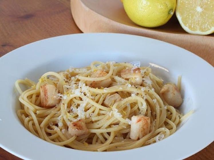 Spaghetti with Bay Scallops and Lemon Recipe and Nutrition Eat This Much