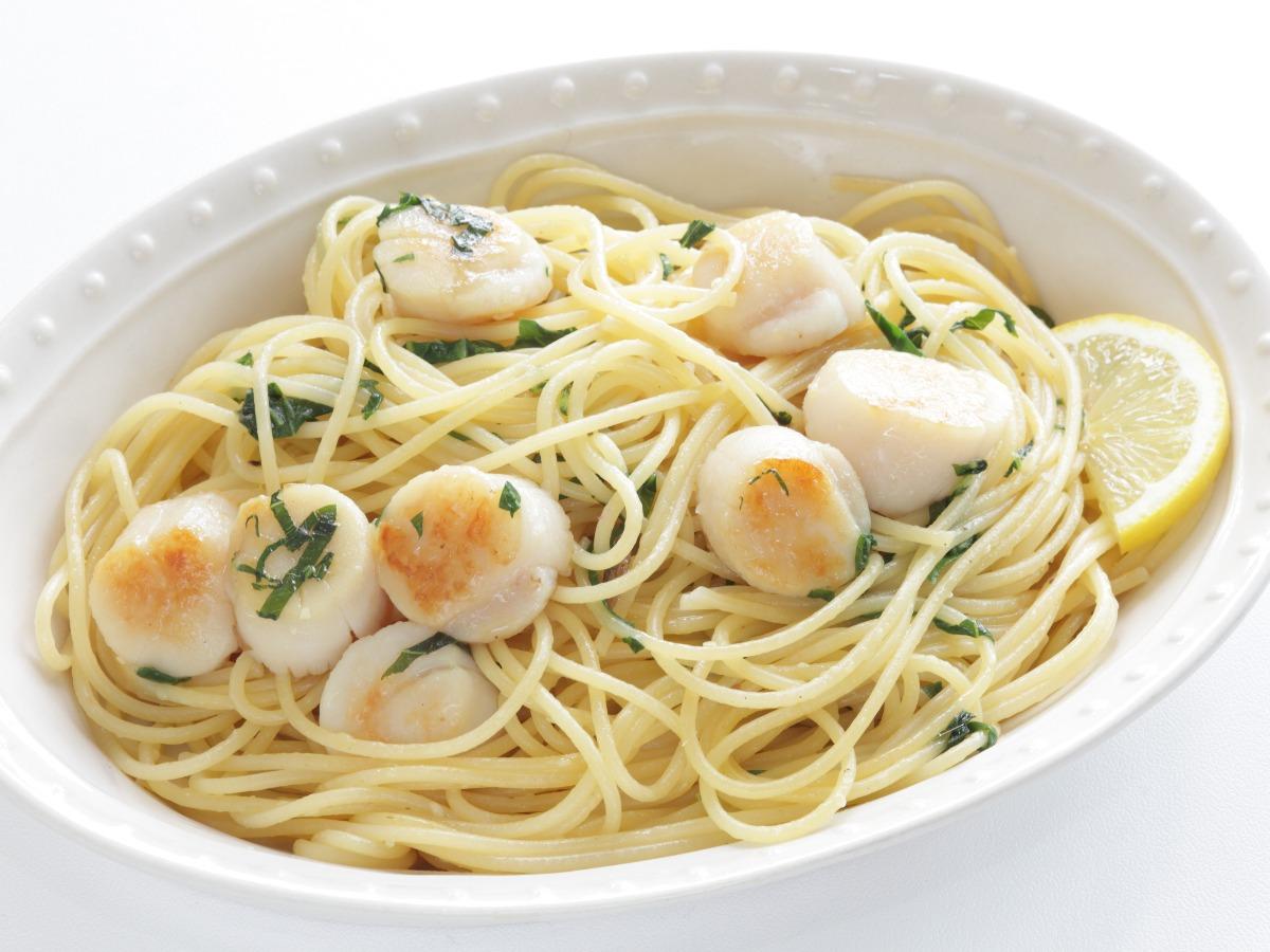 Spaghetti with Bay Scallops and Lemon Recipe and Nutrition Eat This Much