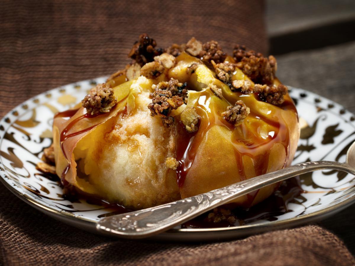 Baked Apples with Maple Syrup and Granola Recipe and Nutrition Eat