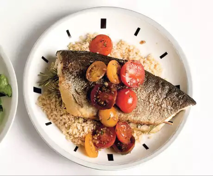 Rosemary Trout with CherryTomato Sauce Recipe and Nutrition Eat This