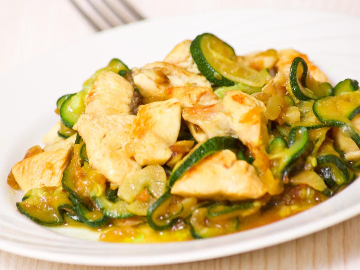Chicken Breasts with Zucchini Pappardelle Recipe and Nutrition Eat