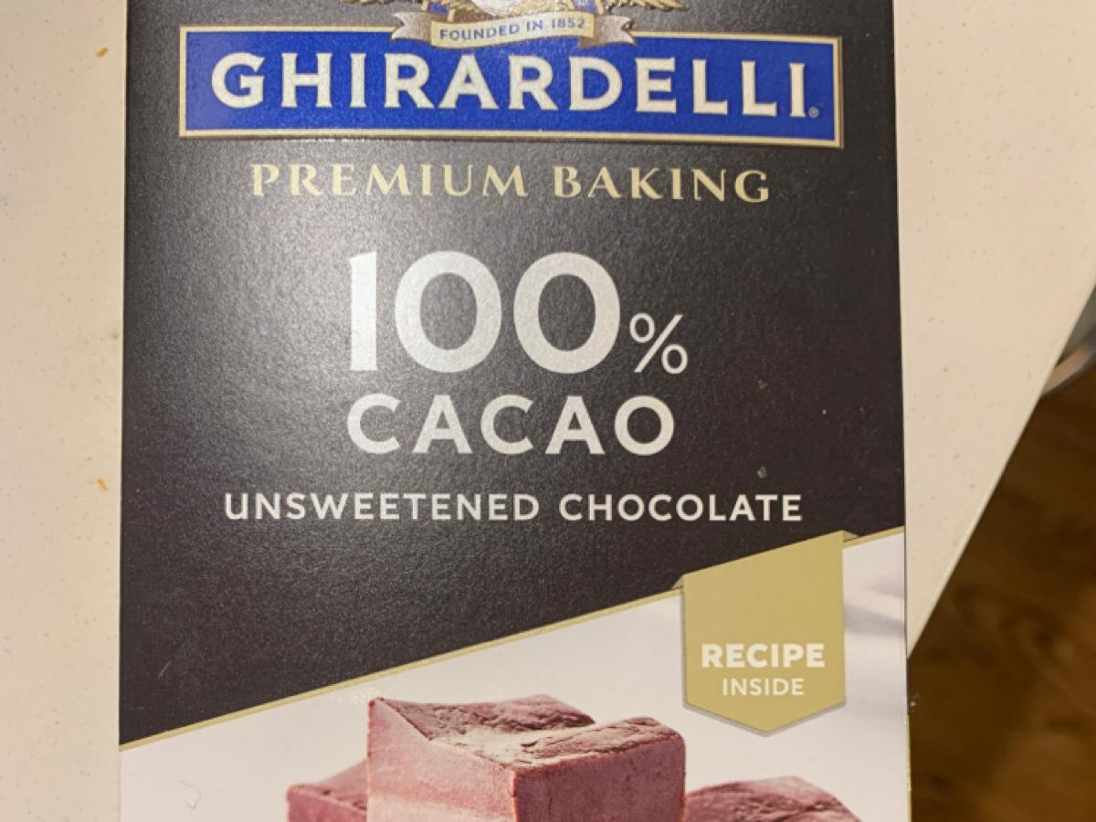 Ghirardelli, Premium Baking Bar, 100 Cacao Unsweetened Chocolate