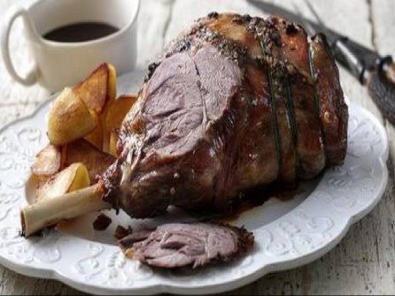 Lamb, New Zealand, imported, frozen, leg, whole (shank and sirloin), separable lean and fat