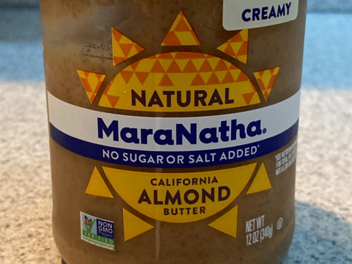 Creamy or Crunchy Organic Raw Almond Butter, No Salt Added Nutrition