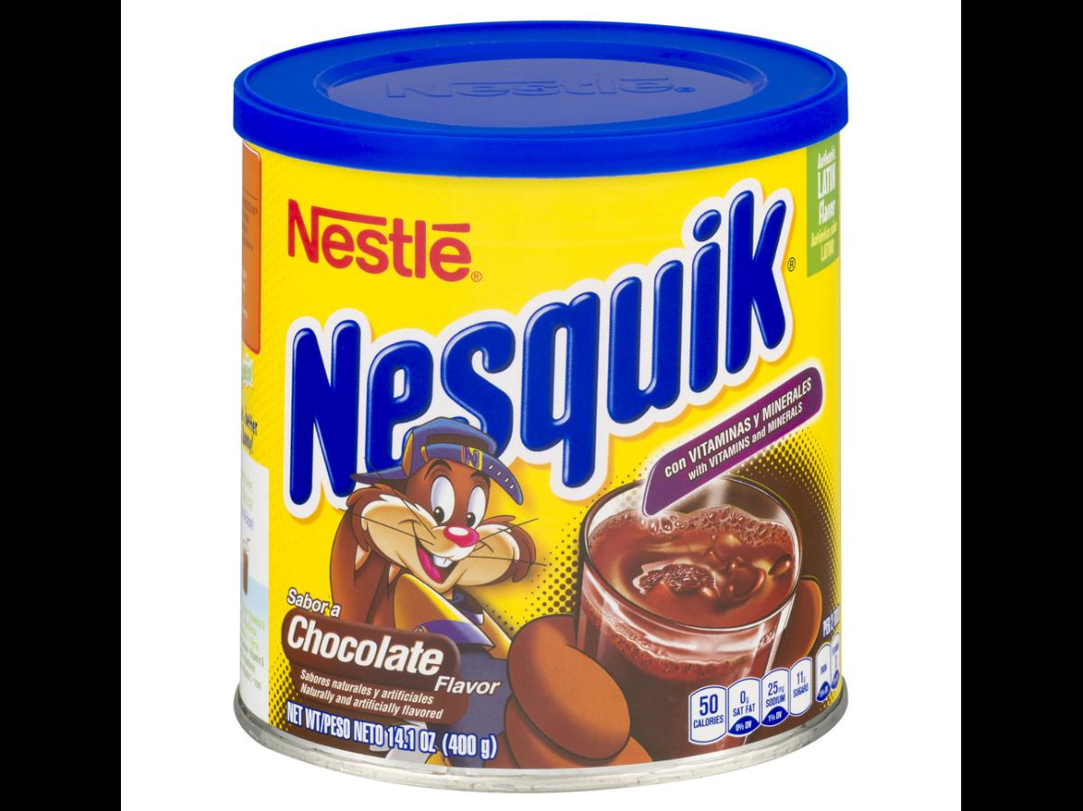 Nesquik Chocolate Milk Nutrition Label - Pensandpieces