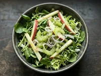 Watercress and Frise Salad with Green Apple and Celery Root
